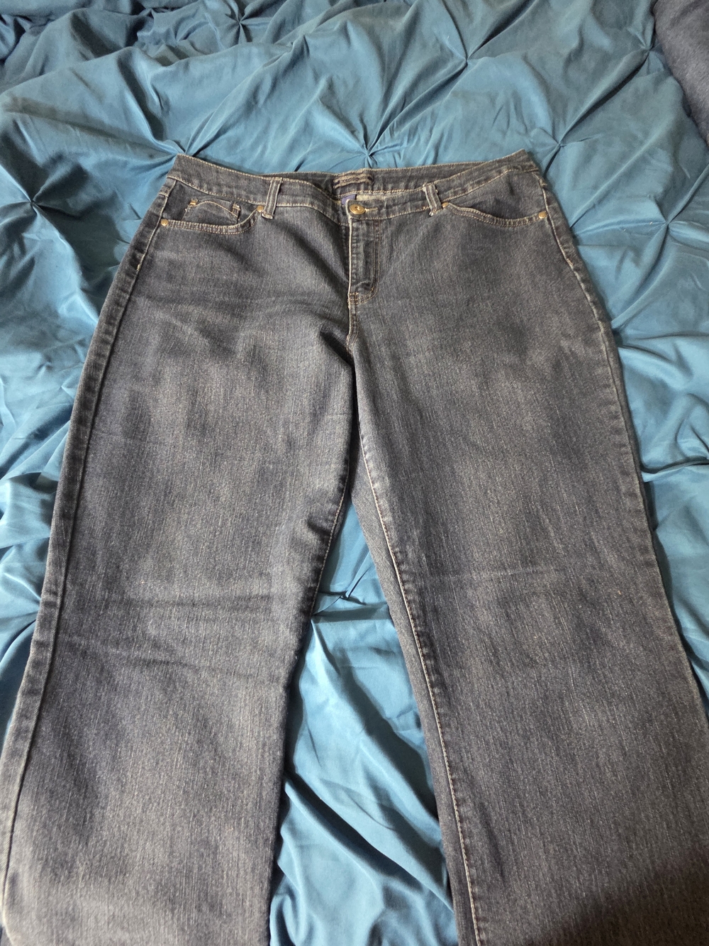 Bandolino Women's Dark Blue Straight Leg Jeans Sz 16